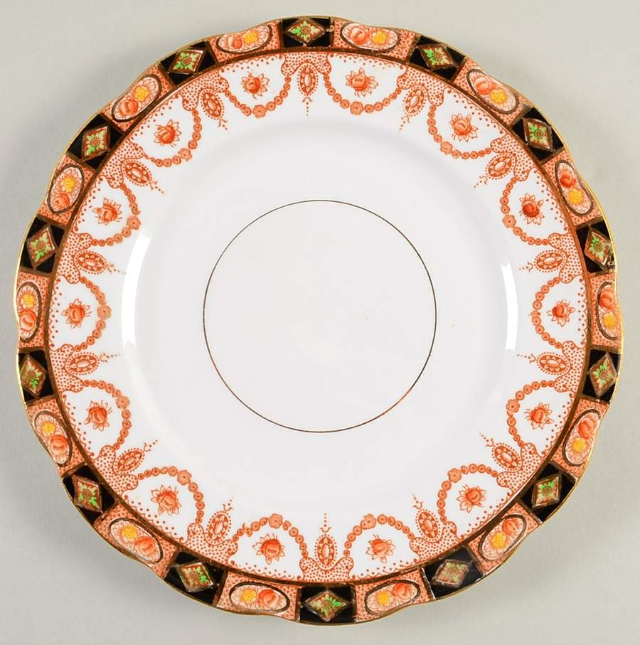 Devon Black (Scalloped) Luncheon Plate by Royal Albert-1