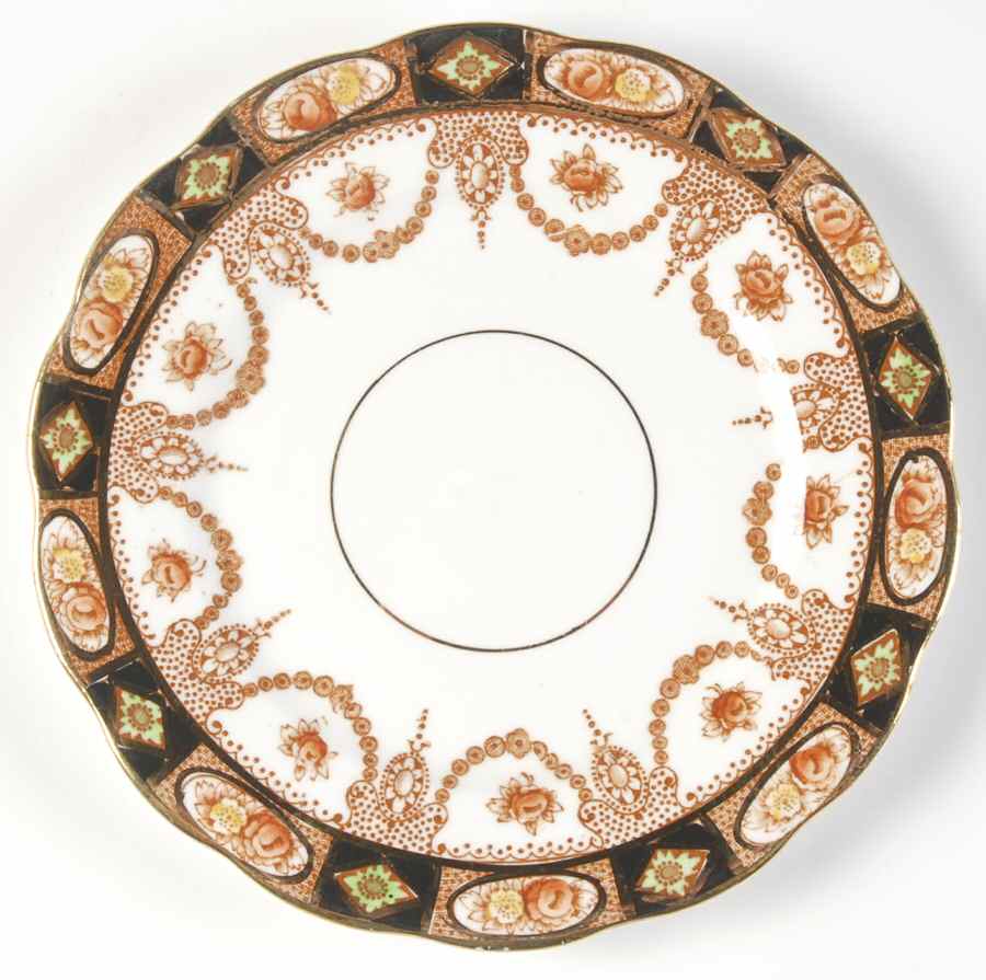 Devon Black (Scalloped) Bread & Butter Plate by Royal Albert-1