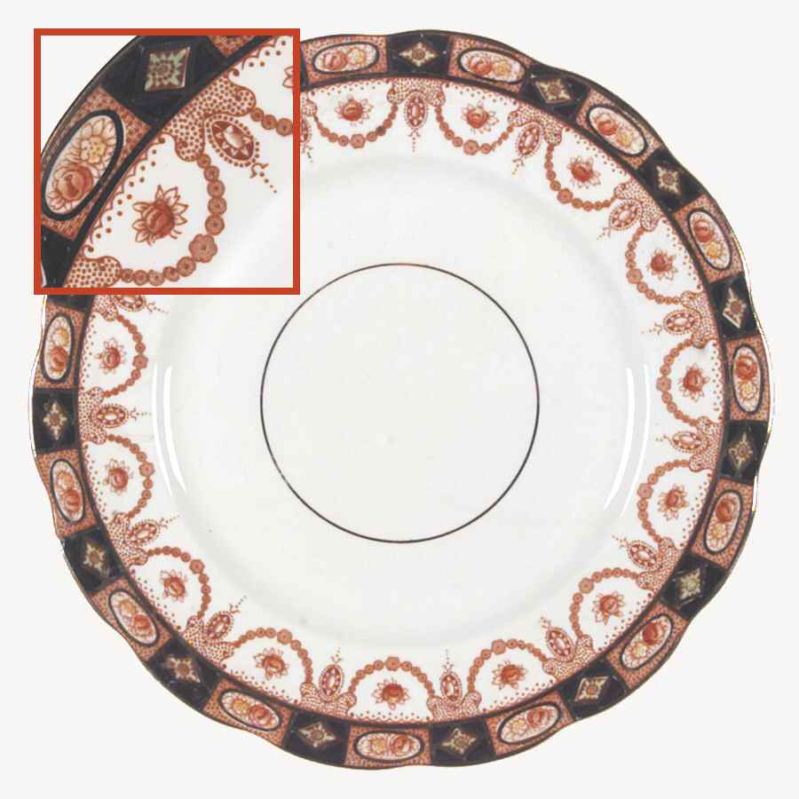 Devon Black (Scalloped) Dinner Plate by Royal Albert-1