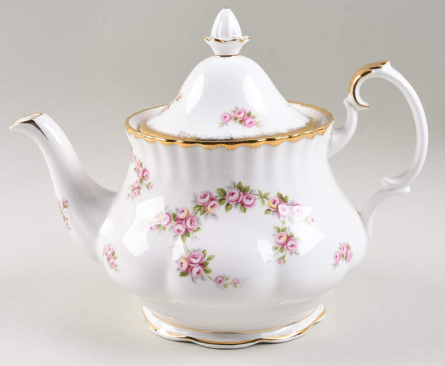 Dimity Rose Teapot & Lid by Royal Albert-1