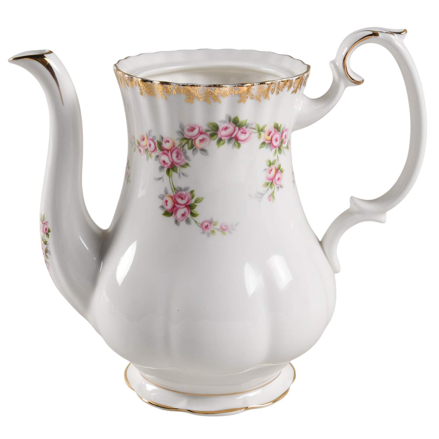 Dimity Rose Coffee Pot No Lid by Royal Albert-1