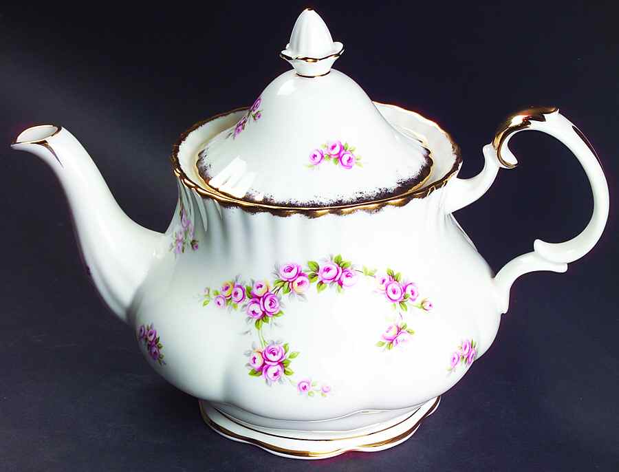 Dimity Rose Teapot & Lid by Royal Albert-1