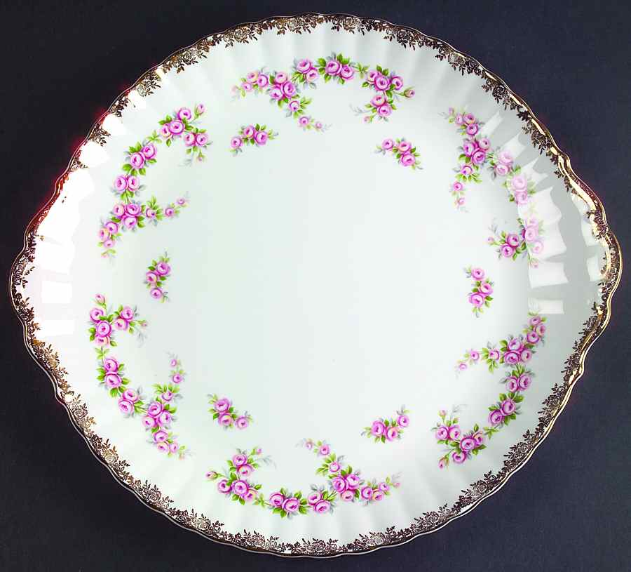 Dimity Rose Handled Cake Plate by Royal Albert-1