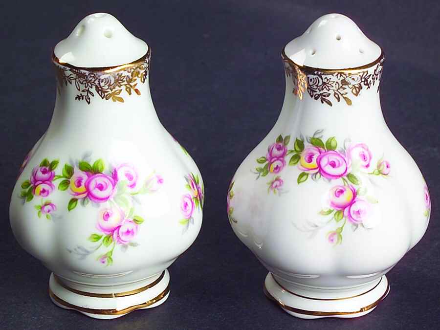 Dimity Rose Salt & Pepper Set by Royal Albert-1