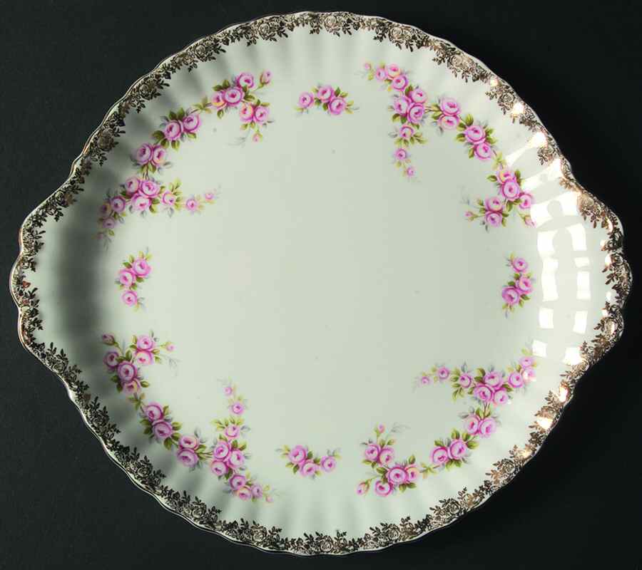 Dimity Rose Handled Cake Plate by Royal Albert-1