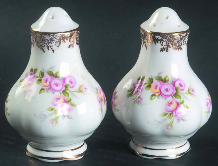 Dimity Rose Salt & Pepper Set by Royal Albert-1