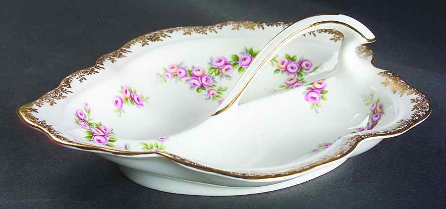 Dimity Rose 2-Part Relish by Royal Albert-1