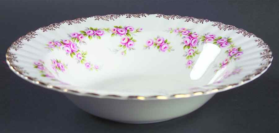 Dimity Rose Rim Soup Bowl by Royal Albert-1