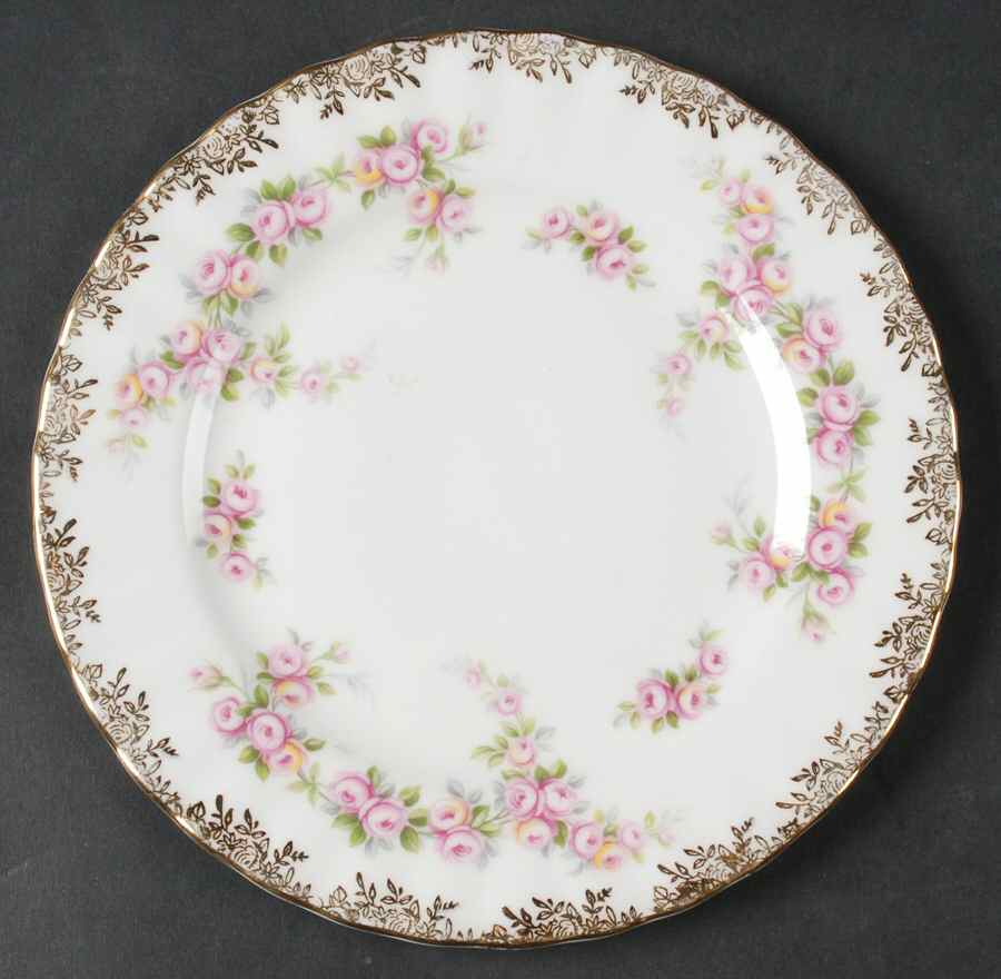 Dimity Rose Bread & Butter Plate by Royal Albert-1