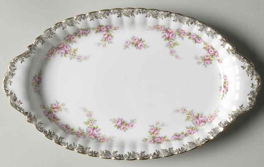 Dimity Rose Tray for Creamer & Sugar with Lid by Royal Albert-1