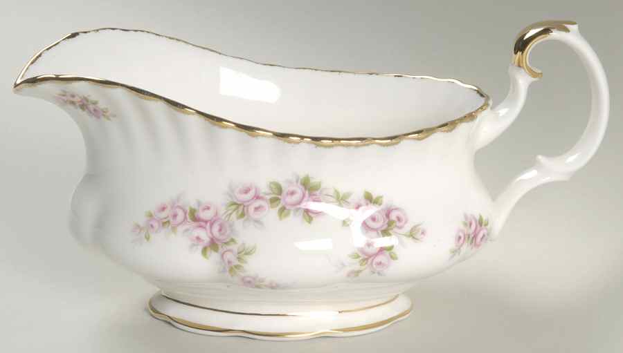 Dimity Rose Gravy Boat by Royal Albert-1