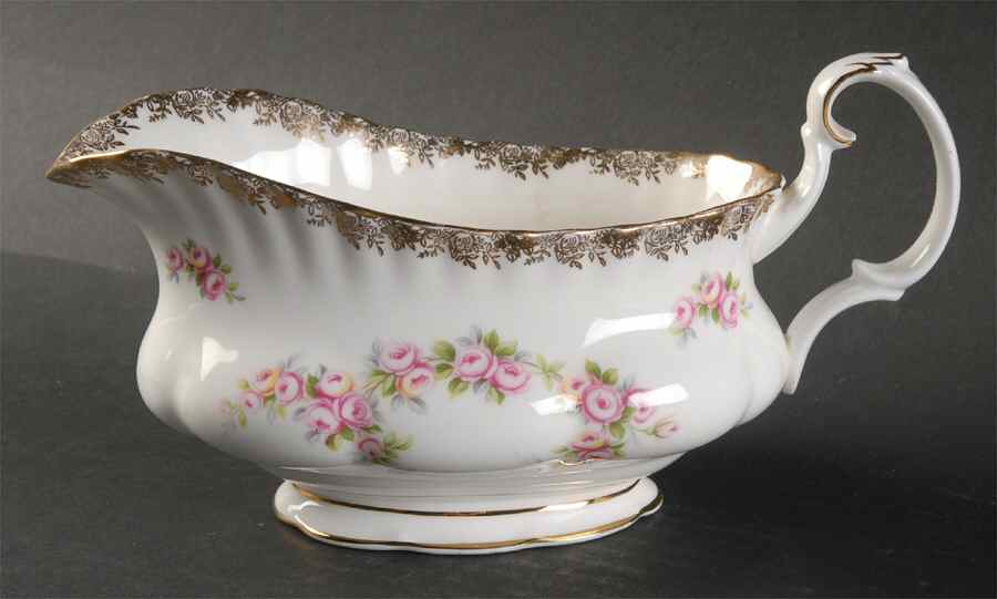 Dimity Rose Gravy Boat by Royal Albert-1
