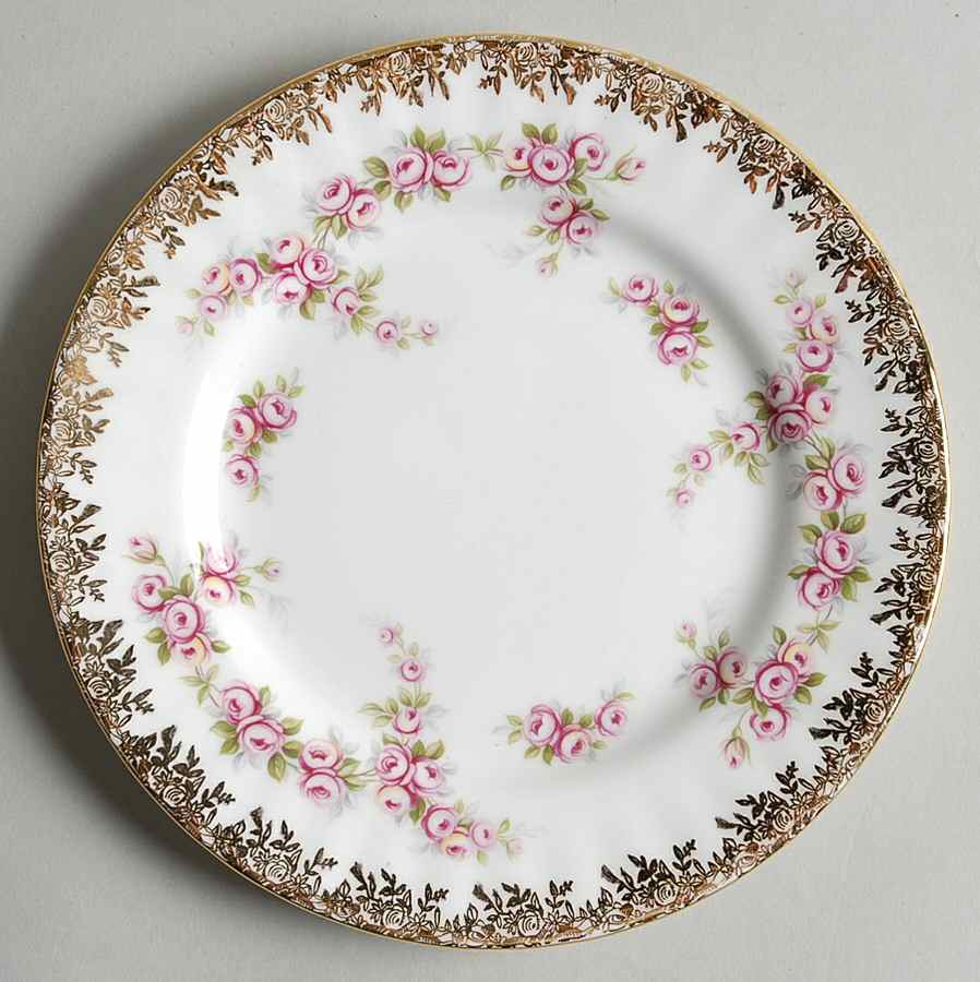 Dimity Rose Dessert/Pie Plate by Royal Albert-1