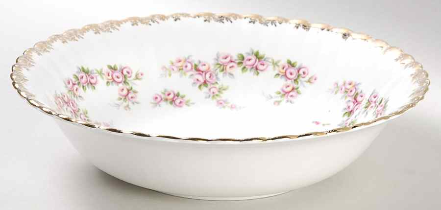 Dimity Rose 9" Round Vegetable Bowl by Royal Albert-1