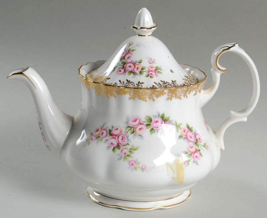 Dimity Rose Mini Teapot & Lid by Royal Albert-1