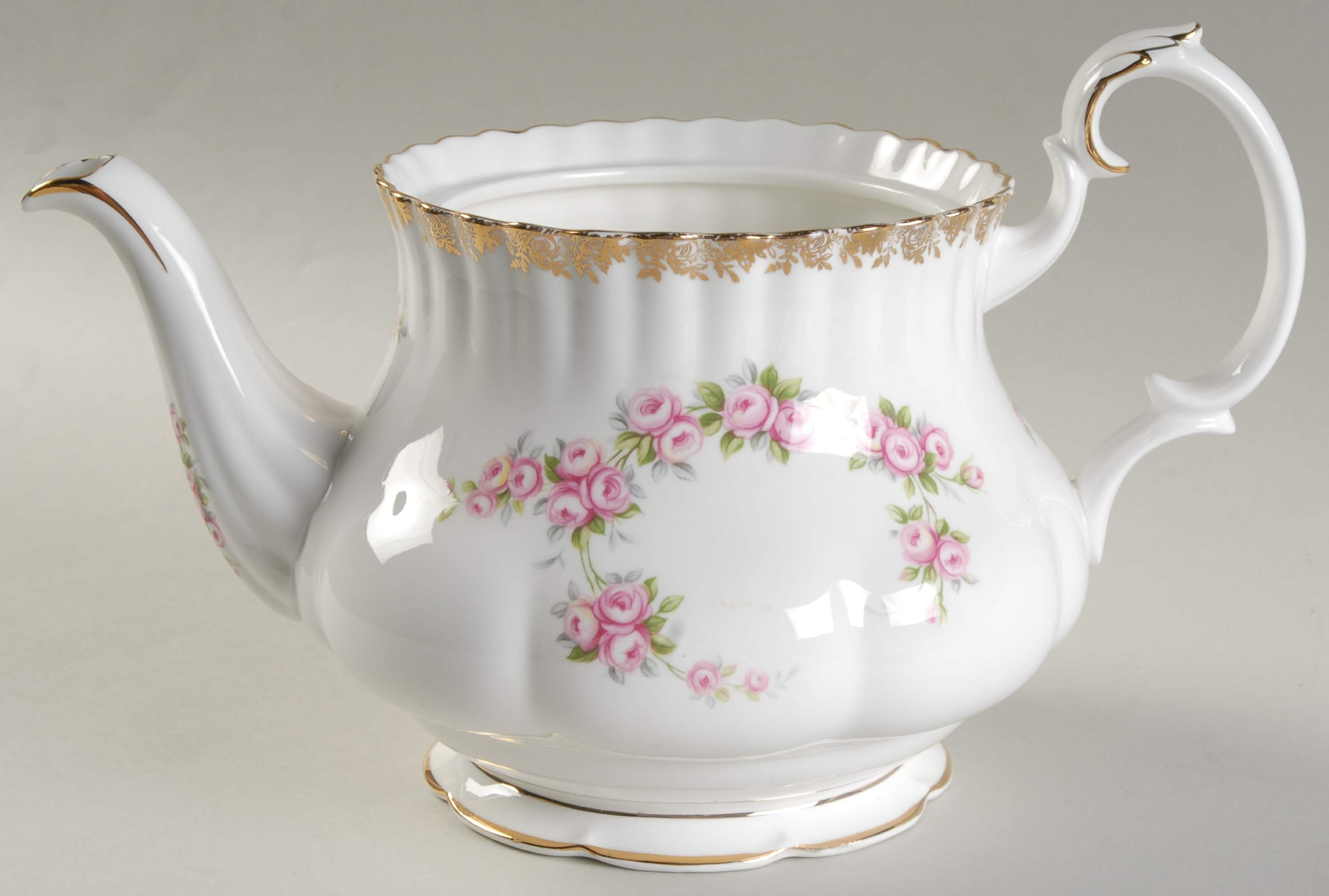Dimity Rose Teapot No Lid by Royal Albert-1