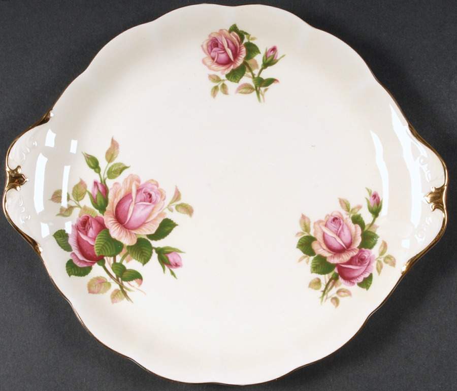 English Beauty Handled Cake Plate by Royal Albert-1