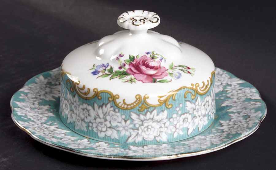 Enchantment Round Covered Butter (Uses Bread & Butter Plate) by Royal Albert-1