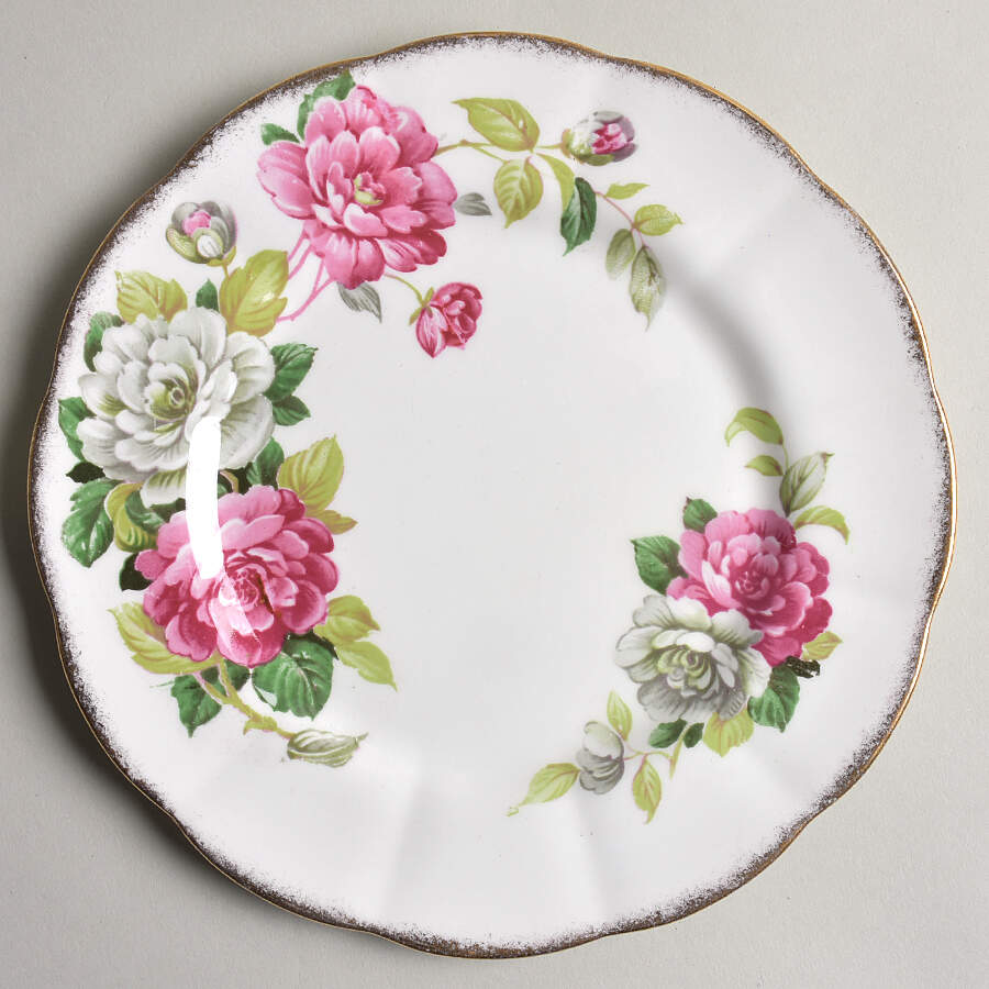 Evening Rhapsody (Pink & White Floral) Salad Plate by Royal Albert-1