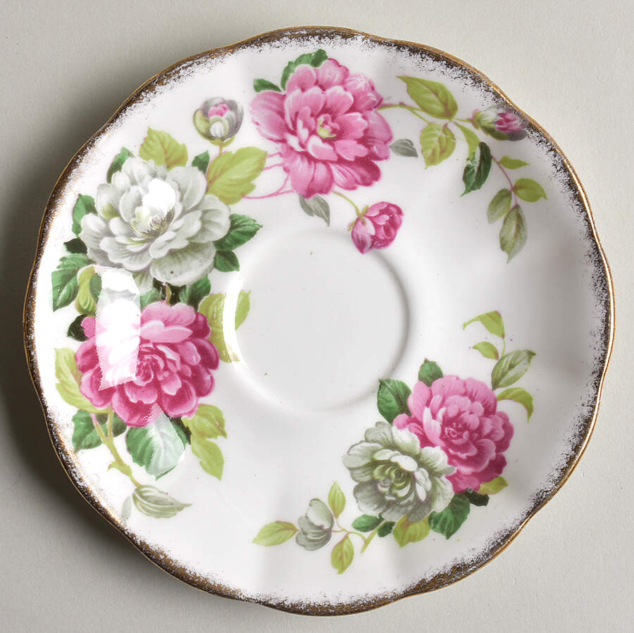 Evening Rhapsody (Pink & White Floral) Saucer for Flat Cup by Royal Albert-1