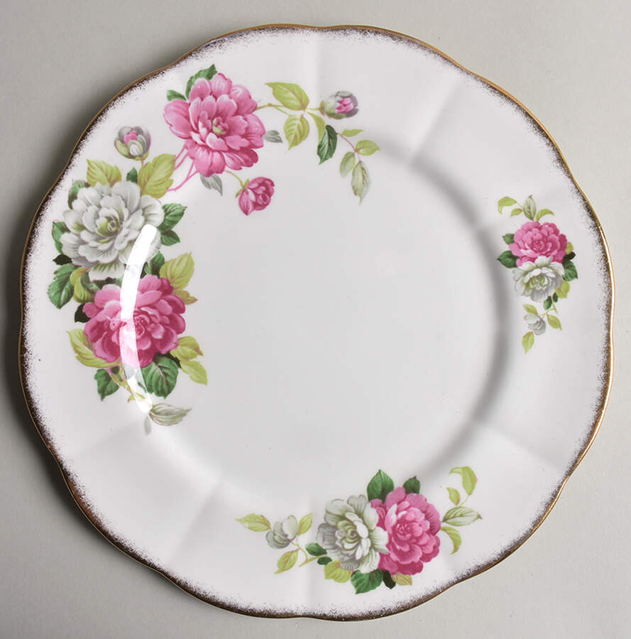 Evening Rhapsody (Pink & White Floral) Dinner Plate by Royal Albert-1