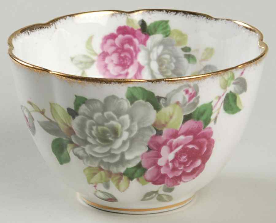 Evening Rhapsody (Pink & White Floral) Open Sugar Bowl by Royal Albert-1