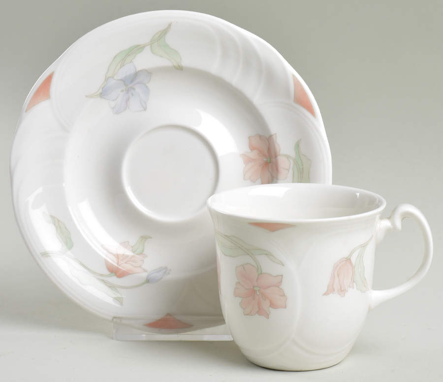 Fantasia Flat Cup & Saucer Set by Royal Albert-1