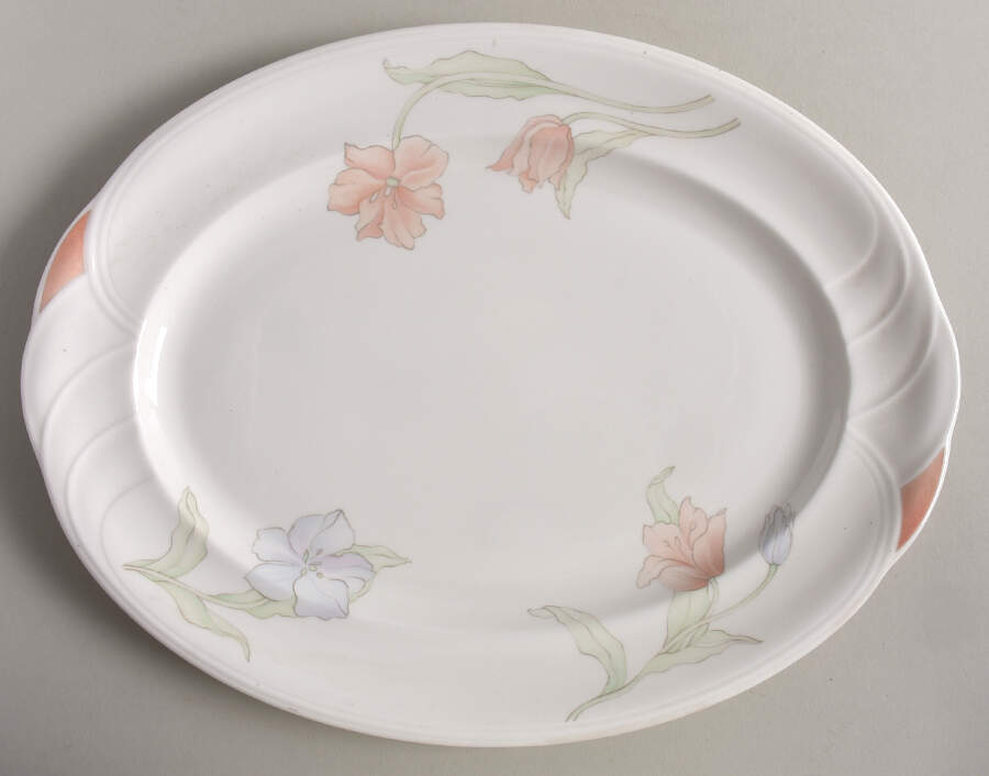 Fantasia 13" Oval Serving Platter by Royal Albert-1