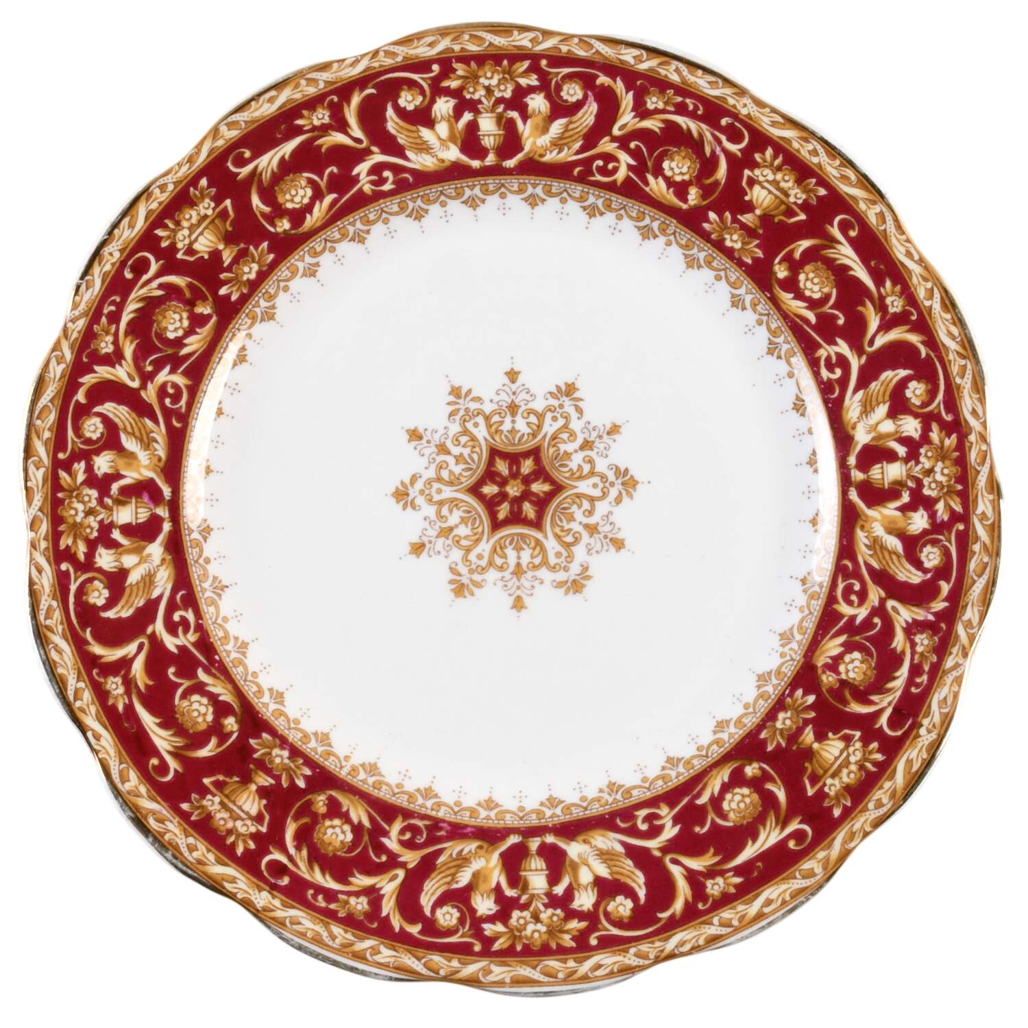 Florentine Red Luncheon Plate by Royal Albert-1