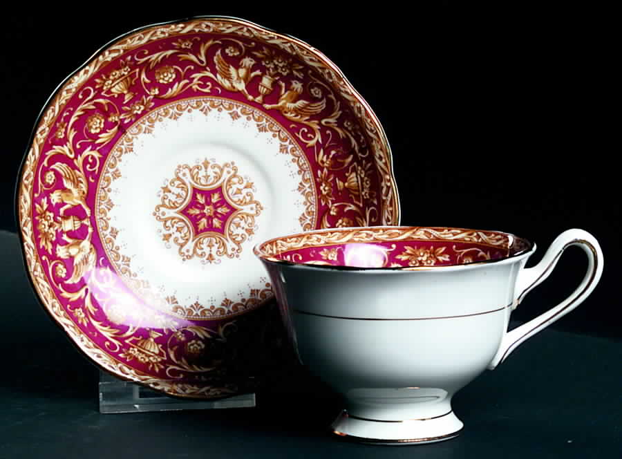 Florentine Red Footed Cup & Saucer Set by Royal Albert-1
