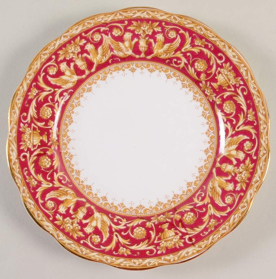 Florentine Red Bread & Butter Plate by Royal Albert-1