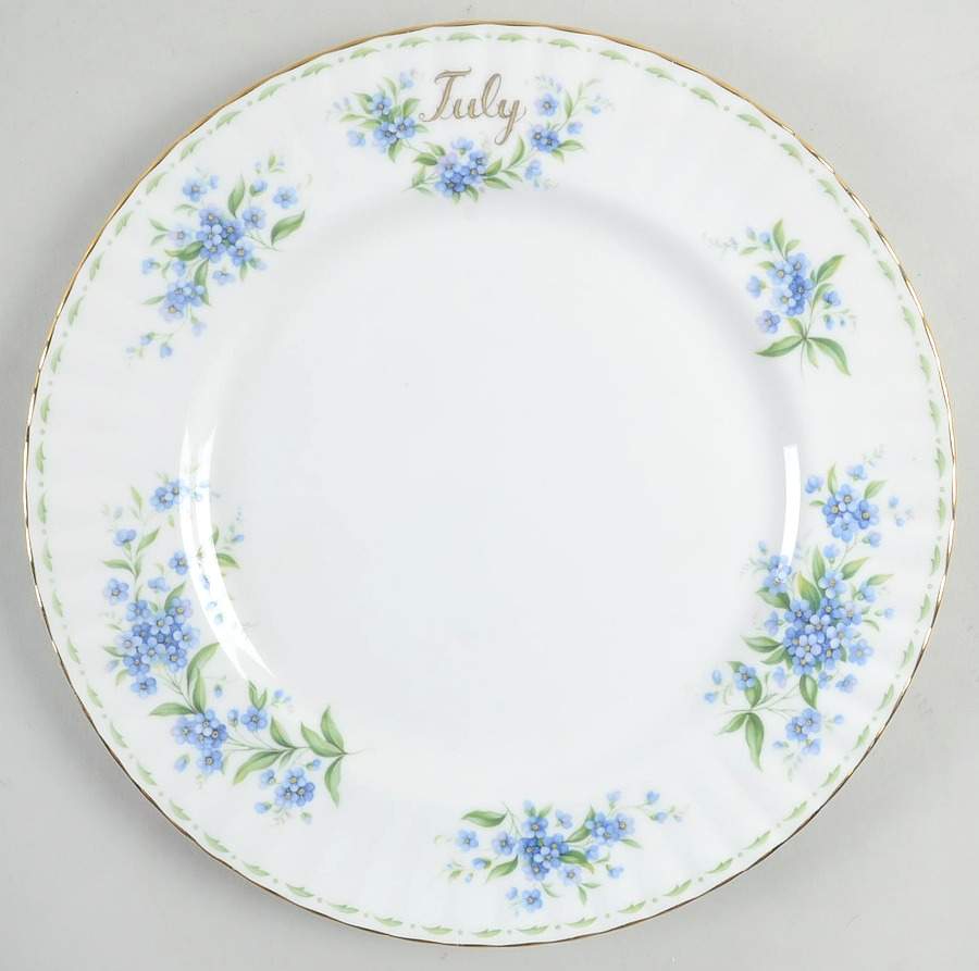 Flower of The Month (Newer, Montrose) Dinner Plate by Royal Albert-1
