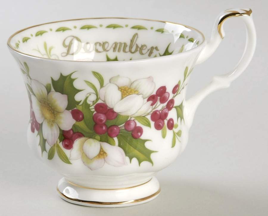 Flower of The Month (Newer, Montrose) Footed Cup by Royal Albert-1