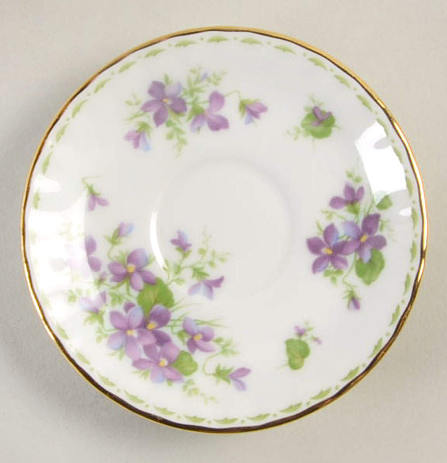 Flower of The Month (Newer, Montrose) Saucer for Footed Toy Cup by Royal Albert-1
