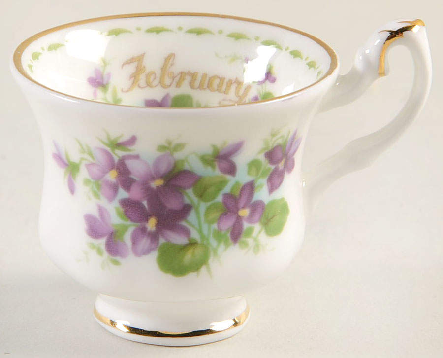 Flower of The Month (Newer, Montrose) Footed Toy Cup by Royal Albert-1