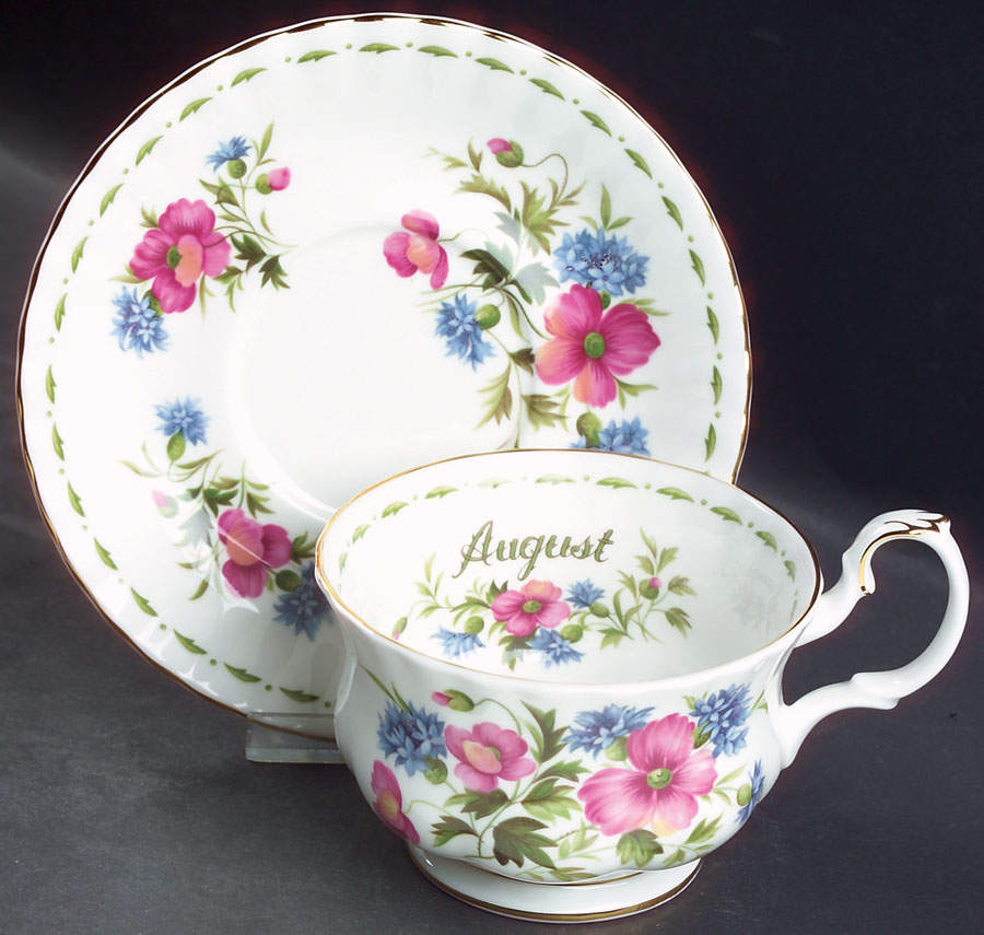 Flower of The Month (Newer, Montrose) Breakfast Cup & Saucer Set by Royal Albert-1