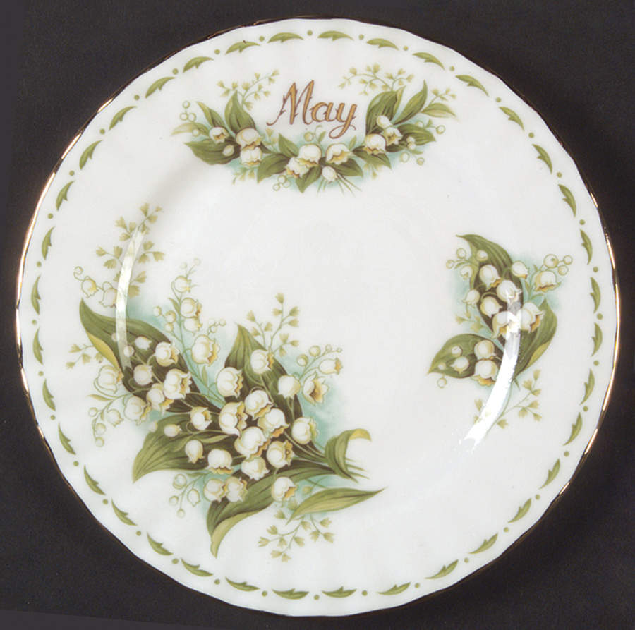 Flower of The Month (Newer, Montrose) Bread & Butter Plate by Royal Albert-1