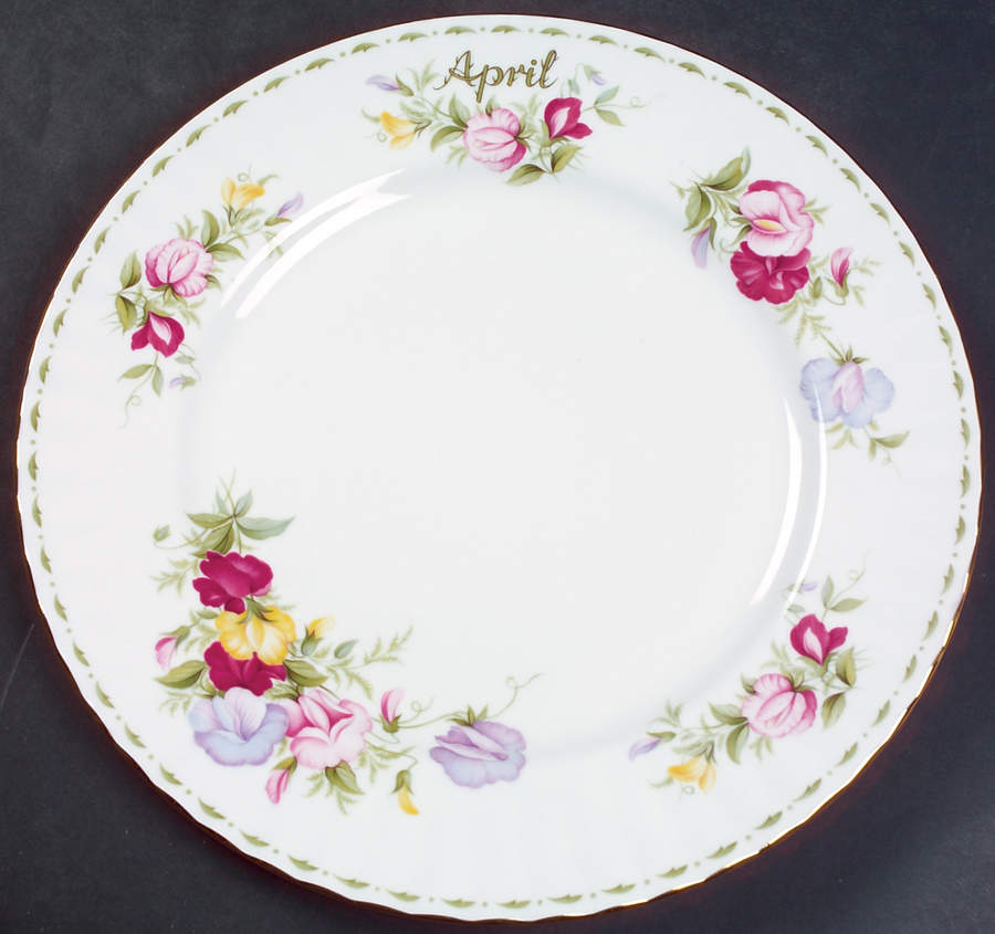 Flower of The Month (Newer, Montrose) Dinner Plate by Royal Albert-1