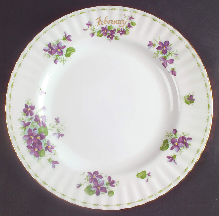 Flower of The Month (Newer, Montrose) Dinner Plate by Royal Albert-1