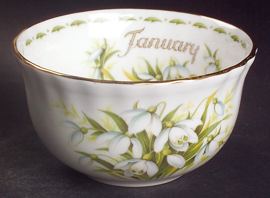 Flower of The Month (Newer, Montrose) Open Rice/Sugar Bowl by Royal Albert-1
