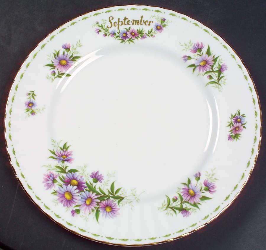 Flower of The Month (Newer, Montrose) Dinner Plate by Royal Albert-1