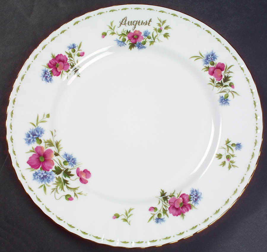 Flower of The Month (Newer, Montrose) Dinner Plate by Royal Albert-1