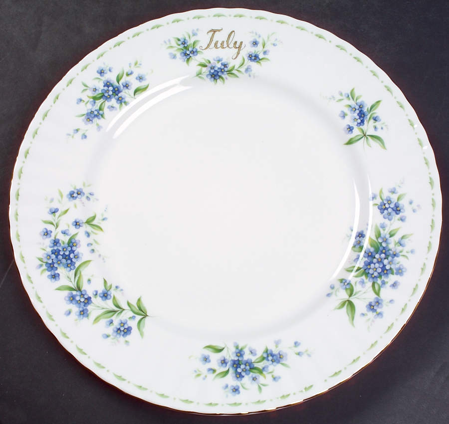 Flower of The Month (Newer, Montrose) Dinner Plate by Royal Albert-1