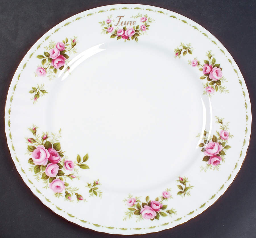 Flower of The Month (Newer, Montrose) Dinner Plate by Royal Albert-1