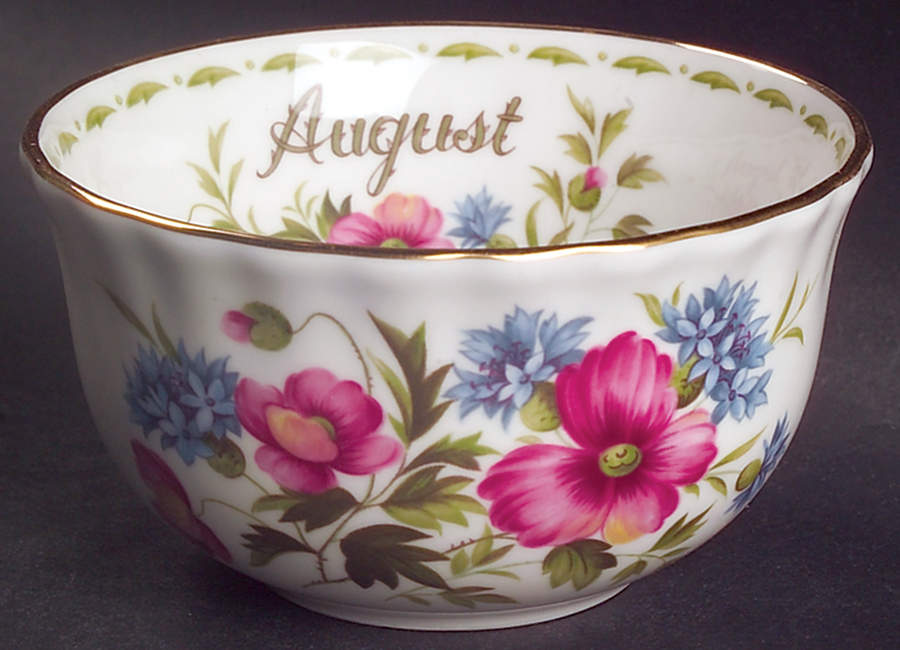 Flower of The Month (Newer, Montrose) Open Rice/Sugar Bowl by Royal Albert-1