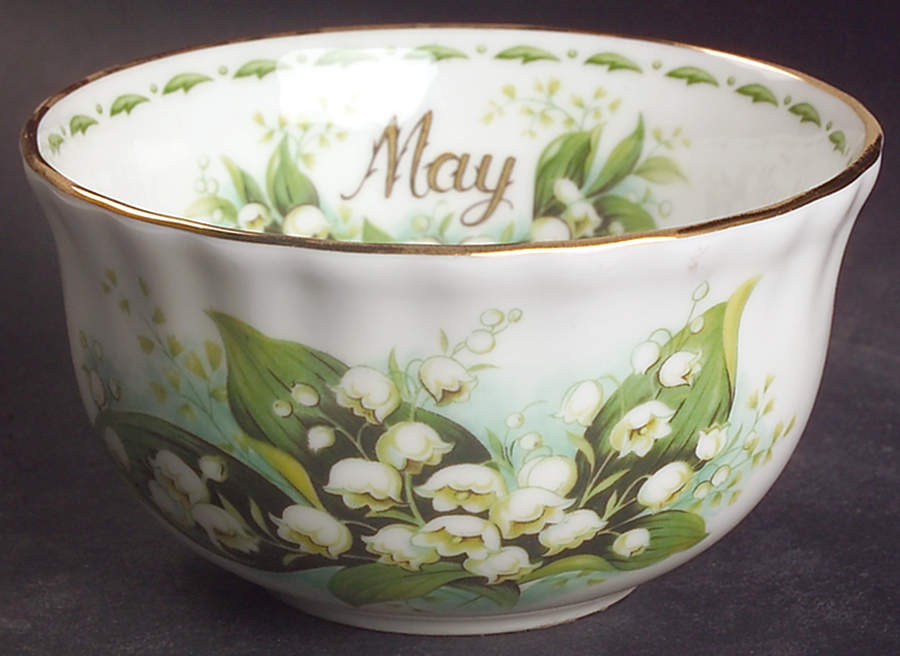 Flower of The Month (Newer, Montrose) Open Rice/Sugar Bowl by Royal Albert-1