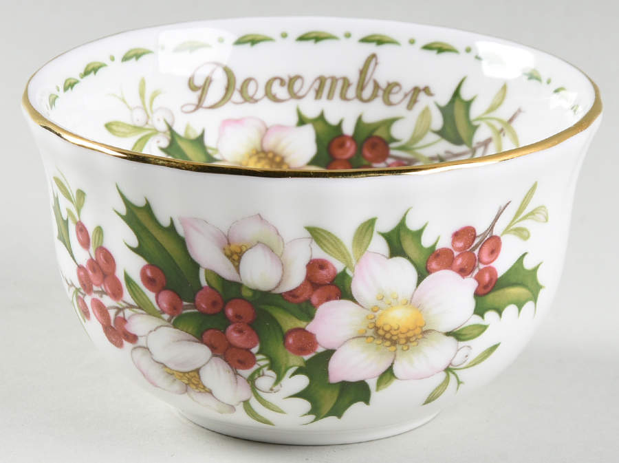 Flower of The Month (Newer, Montrose) Open Rice/Sugar Bowl by Royal Albert-1