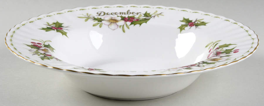 Flower of The Month (Newer, Montrose) Large Rim Soup Bowl by Royal Albert-1