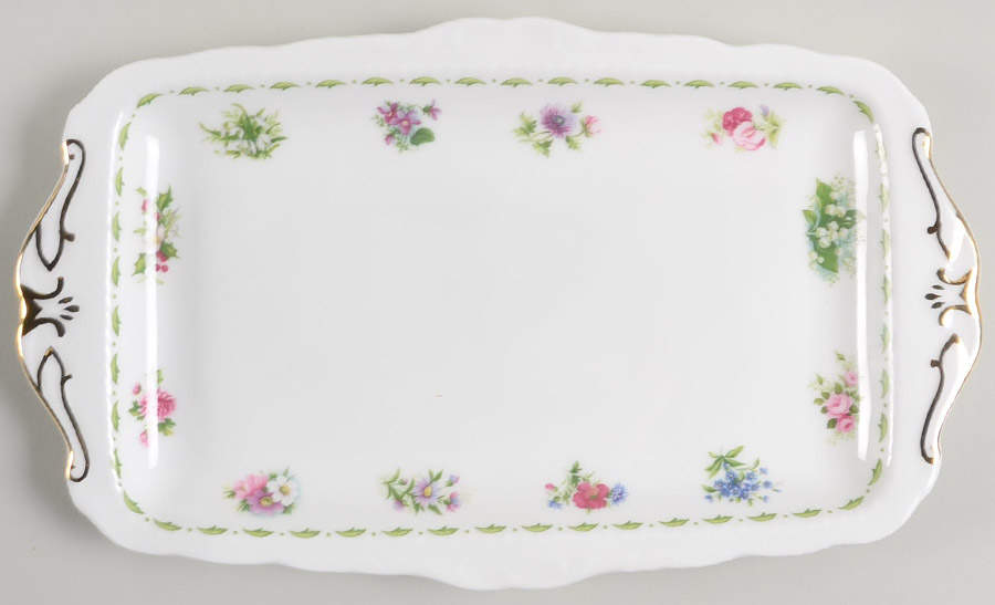 Flower of The Month (Newer, Montrose) Large Sandwich Tray by Royal Albert-1