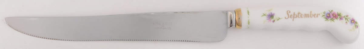 Flower of The Month (Newer, Montrose) Cake Knife/Server with Stainless Blade by Royal Albert-1